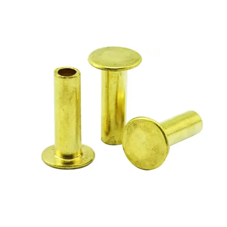 Rivetti semi tubolari in ottone