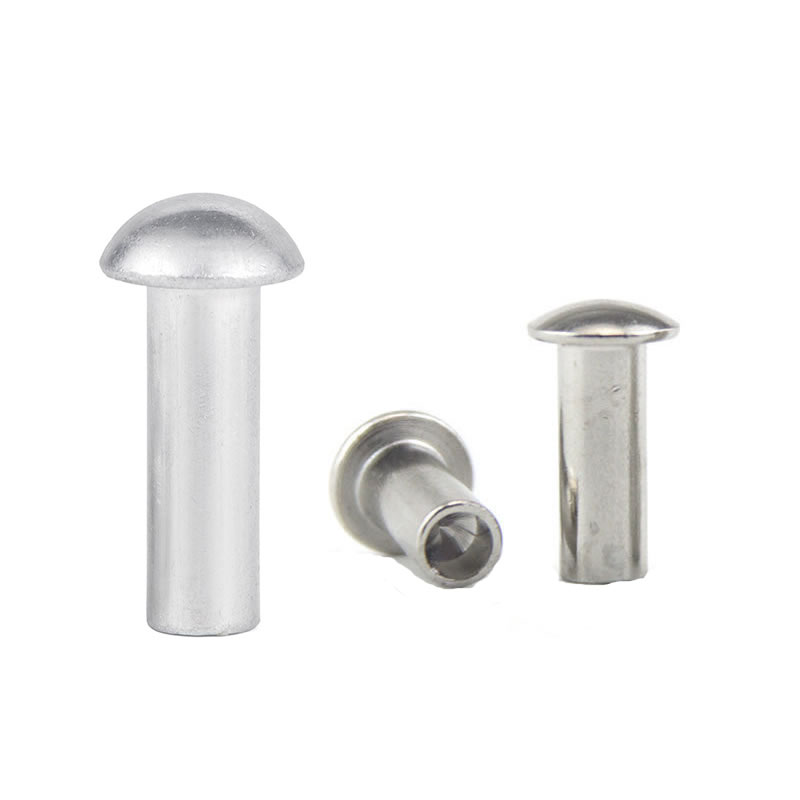 Rivetti semi-cavi a testa di fungo